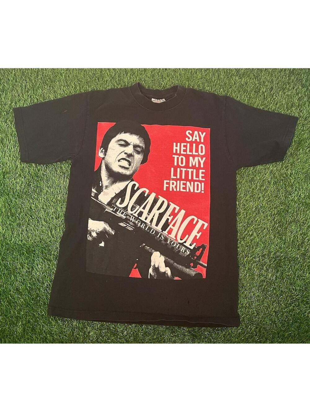 Tuff Scarface Black Tee Mens M Pro Club Made In USA